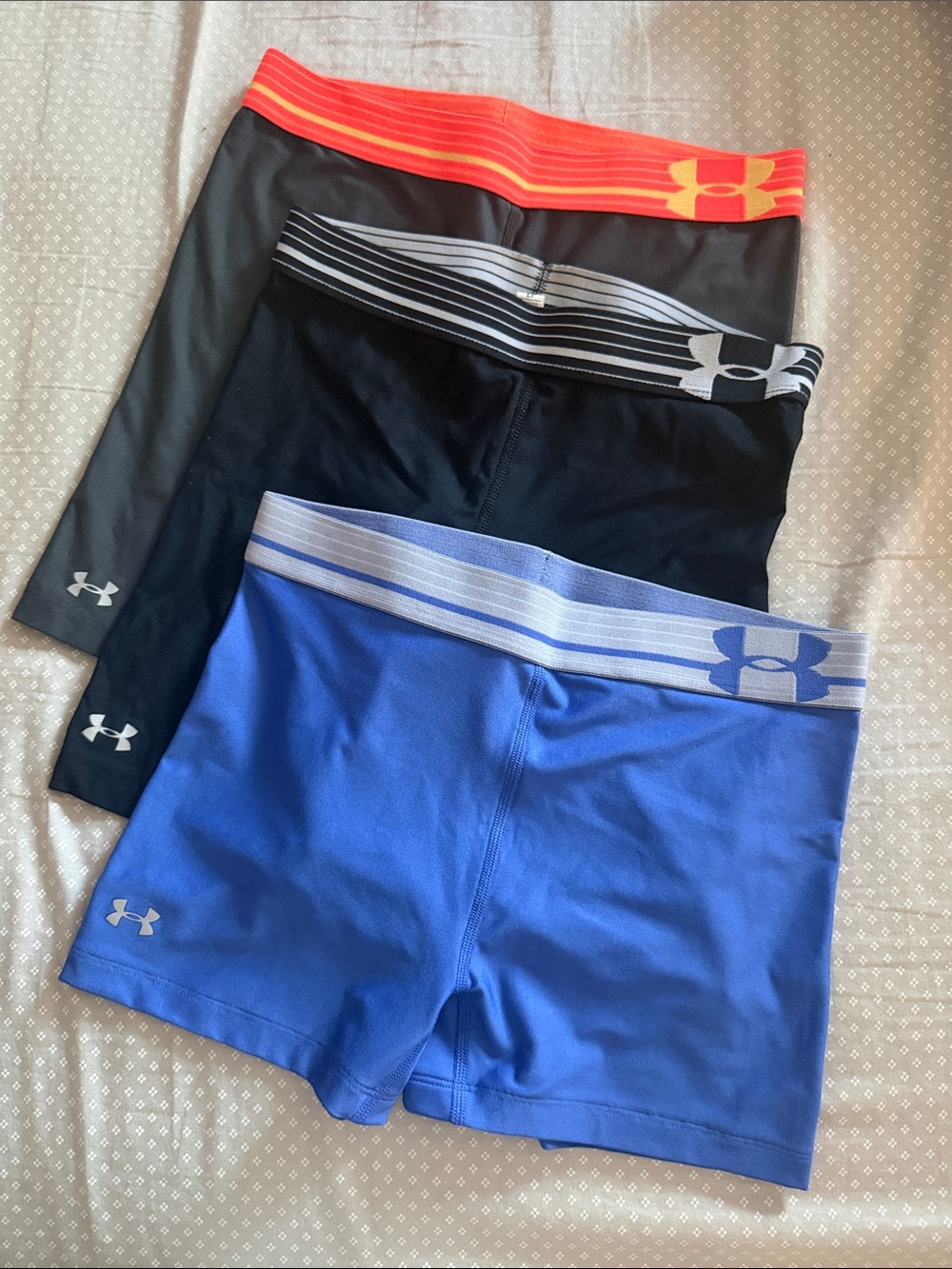 Under Armour Women’s Performance Compression Shorts - Black, Gray, Blue